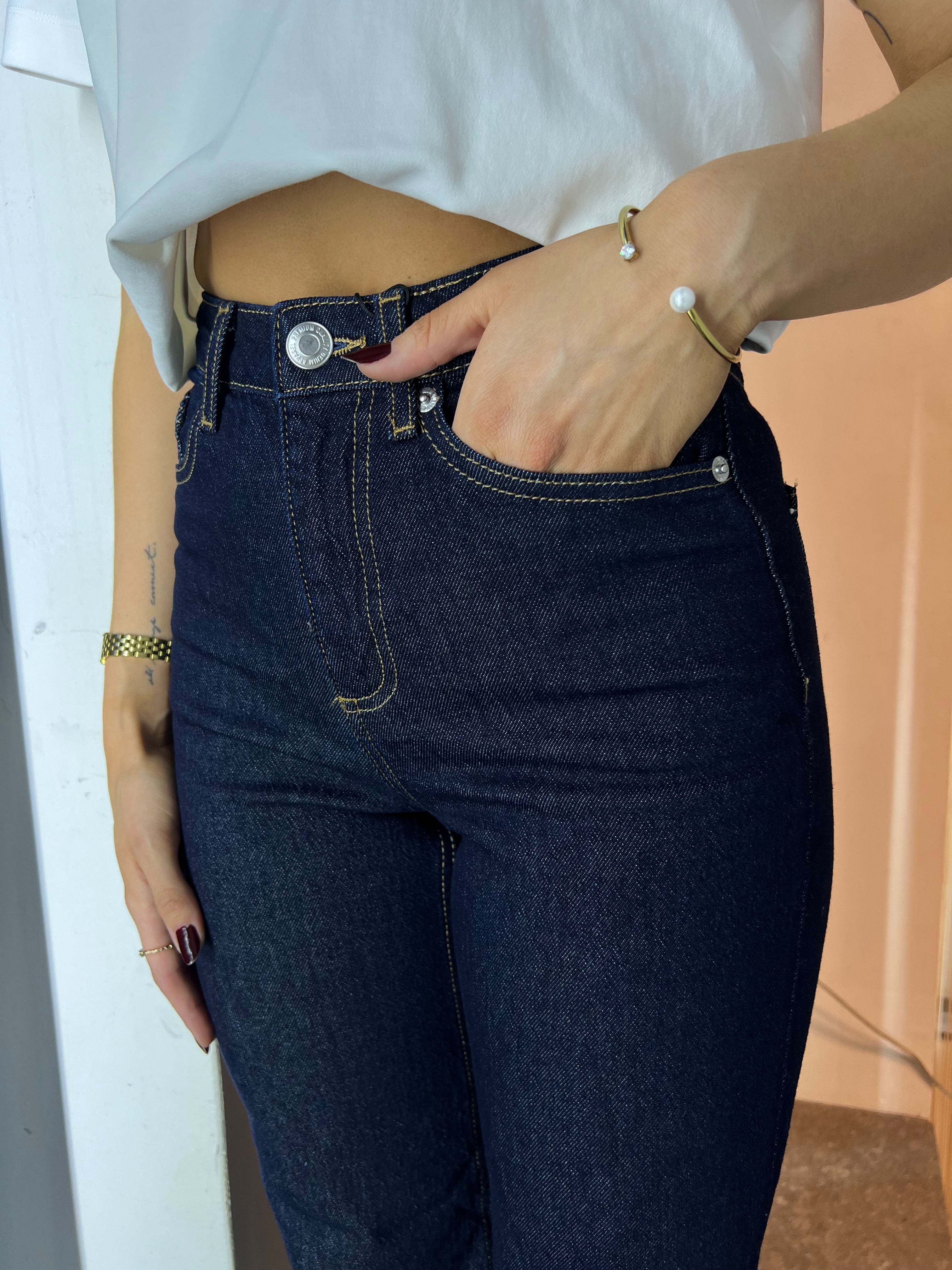 VMTESSA Jeans - Dark Blue Denim